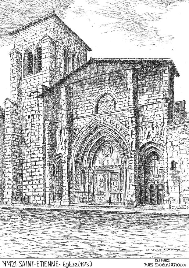 N 42001 - ST ETIENNE - église (15ème siècle)